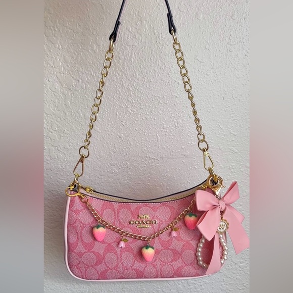 Pink Strawberry Coach Bag - Picture 1 of 1